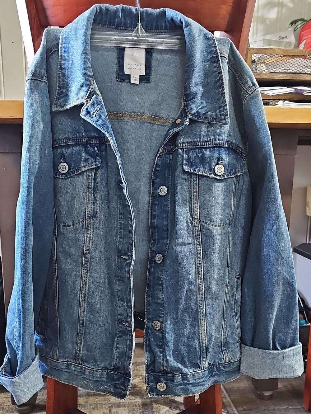 LC Lauren Conrad Medium Blue Denim Jacket